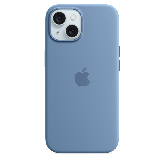 Чехол Silicone Case magsafe качество Lux для iPhone 15 Plus зимний синий